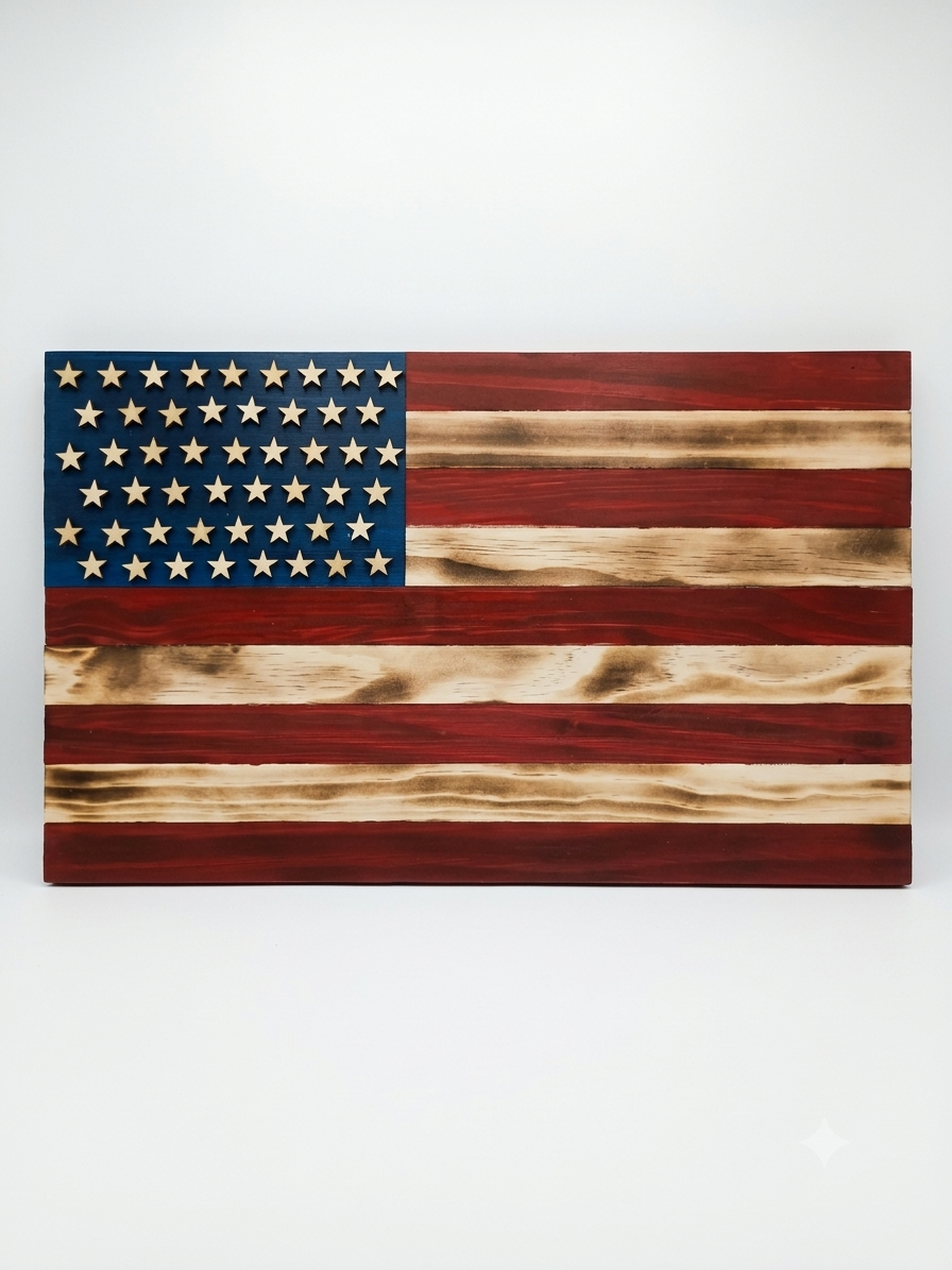 Wooden US flag